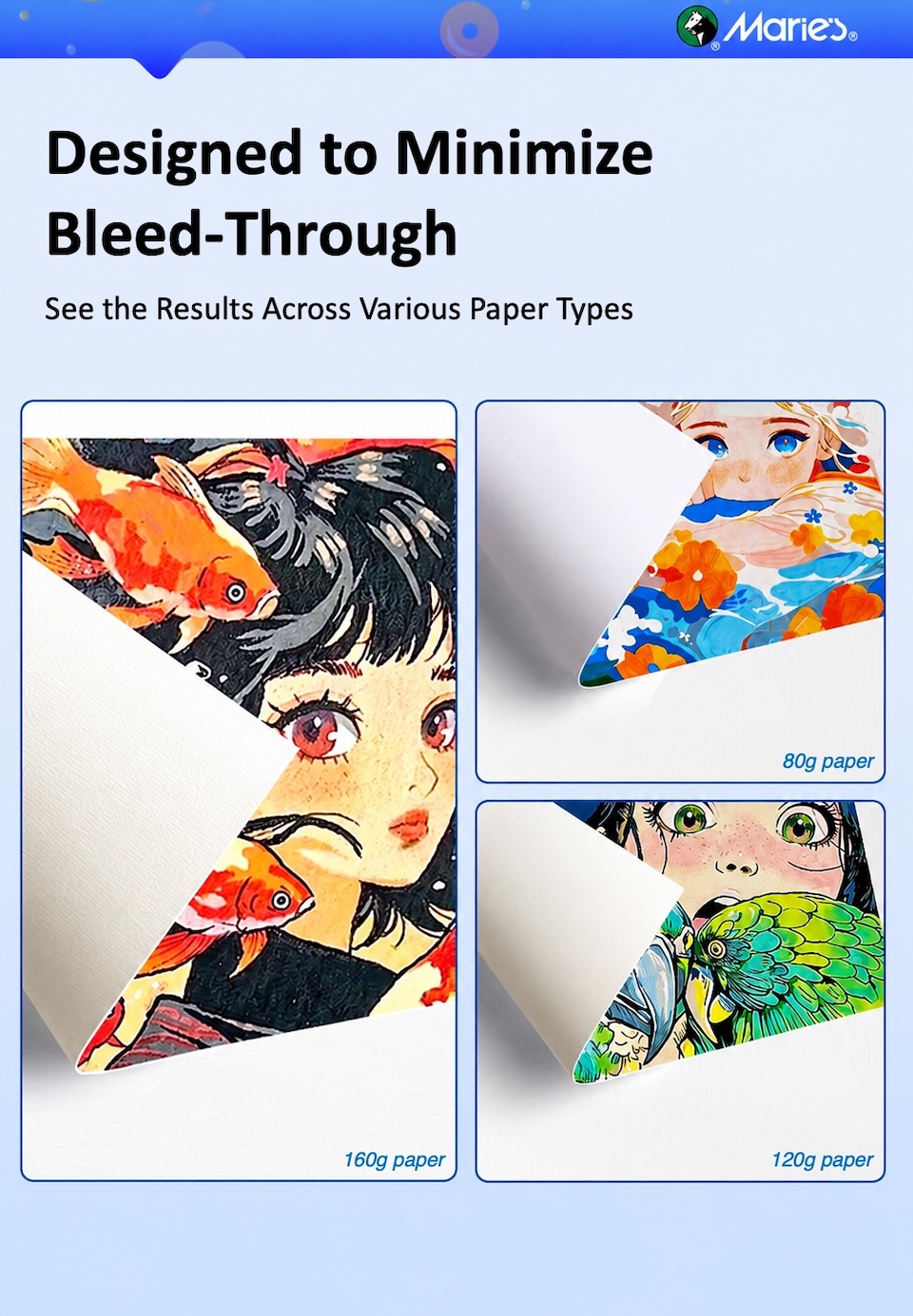 Designed to Minimize Bleed-Through. See the Results Across Various Paper Types.