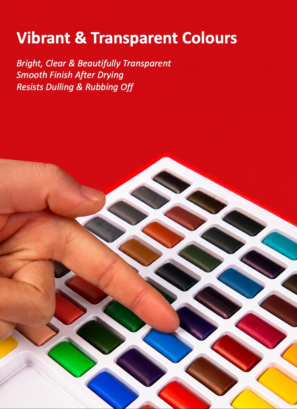Faber-Castell 36-Color Watercolour Paint Set Vibrant & Transparent Colours. Bright, Clear & Beautifully Transparent, Smooth Finish After Drying, Resists Dulling & Rubbing Off.