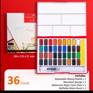 faber castell 36 color watercolour paint set