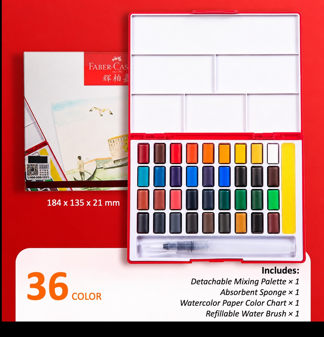 faber castell 36 color watercolour paint set faber castell 36 color watercolour paint set